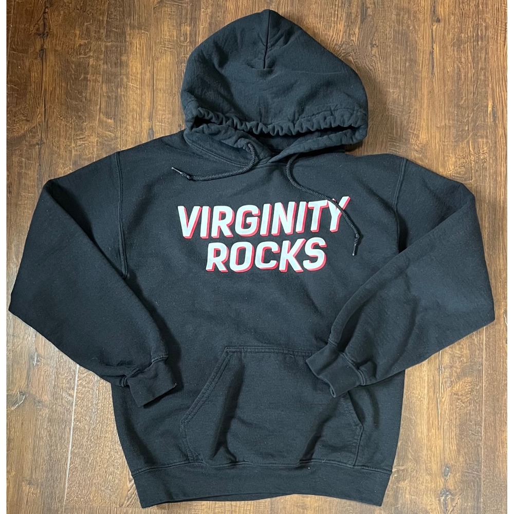 Danny Duncan Virginity Rocks Hoodie Mens Small Black Graphic Sweatshirt RN138924